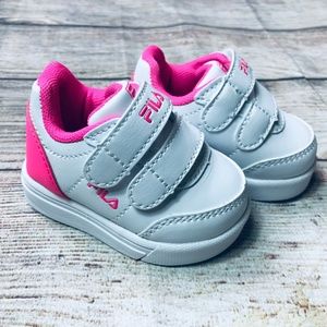 NWOT Baby Girl pink/white Fila sneakers